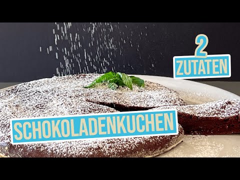 Schokoladenkuchen Rezept mit nur 2 Zutaten - ohne Mehl
