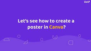 How to create a poster in Canva? || Tutorial Video