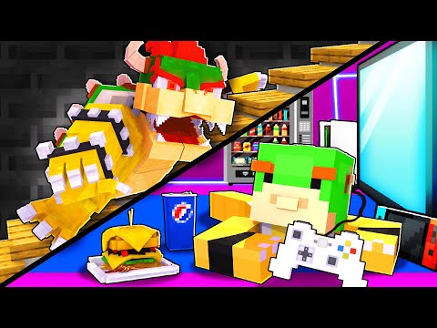 I Built a Secret Room To Survive My STRICT DAD Bowser In Minecraft! | Nintendo Fun House [8]