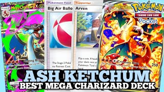 Ash Ketchum - Mega Charizard Y+X Deck No Retreat Cost Win Every Battle Easily 🔥