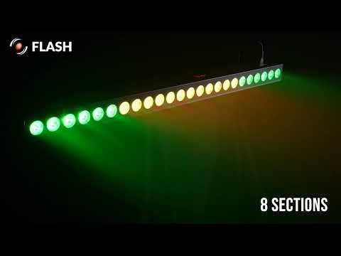 Flash LED WALL WASHER 24x3W RGB 3in1 8 SECTIONS - ledbar
