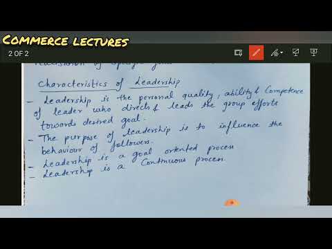 leadership characteristics of leadership business organisation and management b com bba