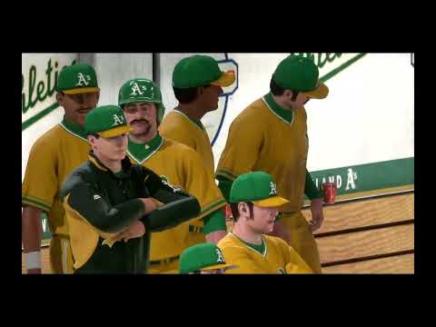 MLB 15 The Show Oakland A's vs Texas Rangers 2/3 (1975 Rosters)