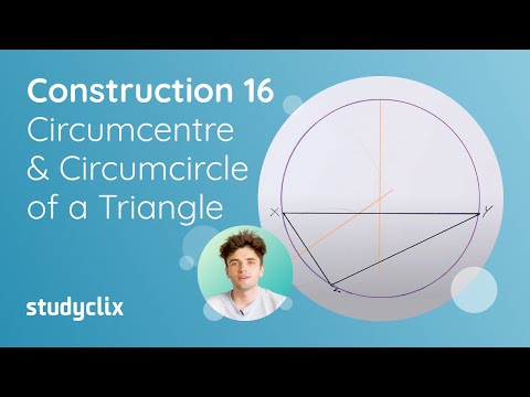 16. Maths Construction 16 - Circumcentre & circumcircle of a triangle; Leaving Cert Geometry Proof