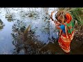 Desi Woman Hook Fishing In Village Pond