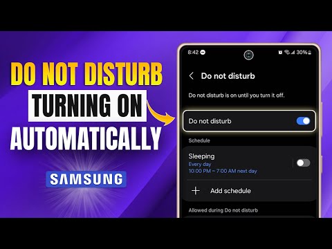 How to Fix Do Not Disturb Mode Turning ON Automatically on Samsung | DND Mode Starts Automatically