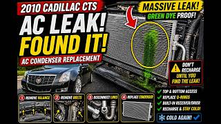 2010 Cadillac CTS AC Condenser Replace. #mobilemechanic