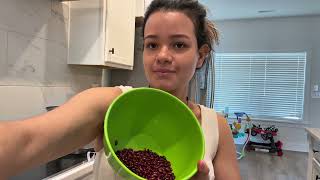 Preparando sopa de frijol con costilla salvadoreña🤤🫶