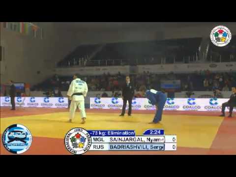 Judo Grand Slam Moscow 2012  -73kg SAINJARGAL (MGL)-BADRIASHVILI (RUS)