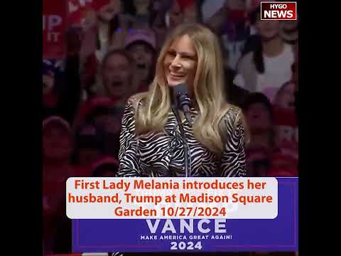 Melania Trump ended her speech by introducing her husband Trump at sold-out Madison Square Garden