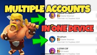 How to Create & Play Multiple Accounts in Coc | Second Account in One Device - Clash of Clans