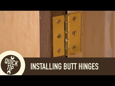 How to install butt hinges