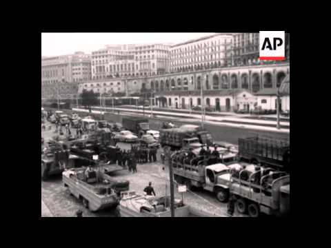 CRUISER 'JEAN BART' CARRIES TROOPS FOR MIDDLE EAST OPERATIONS  - NO SOUND