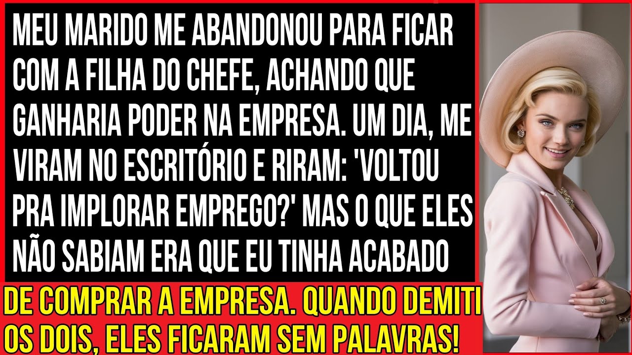 MEU MARIDO ME ABANDONOU PARA FICAR COM A FILHA DO CHEFE, ACHANDO QUE GANHARIA PODER NA EMPRESA...