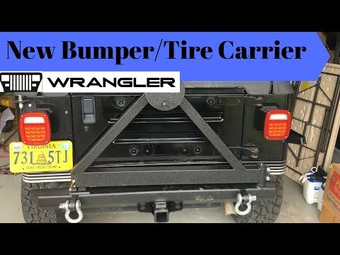 Jeep YJ New Rear Bumper & Tire Carrier