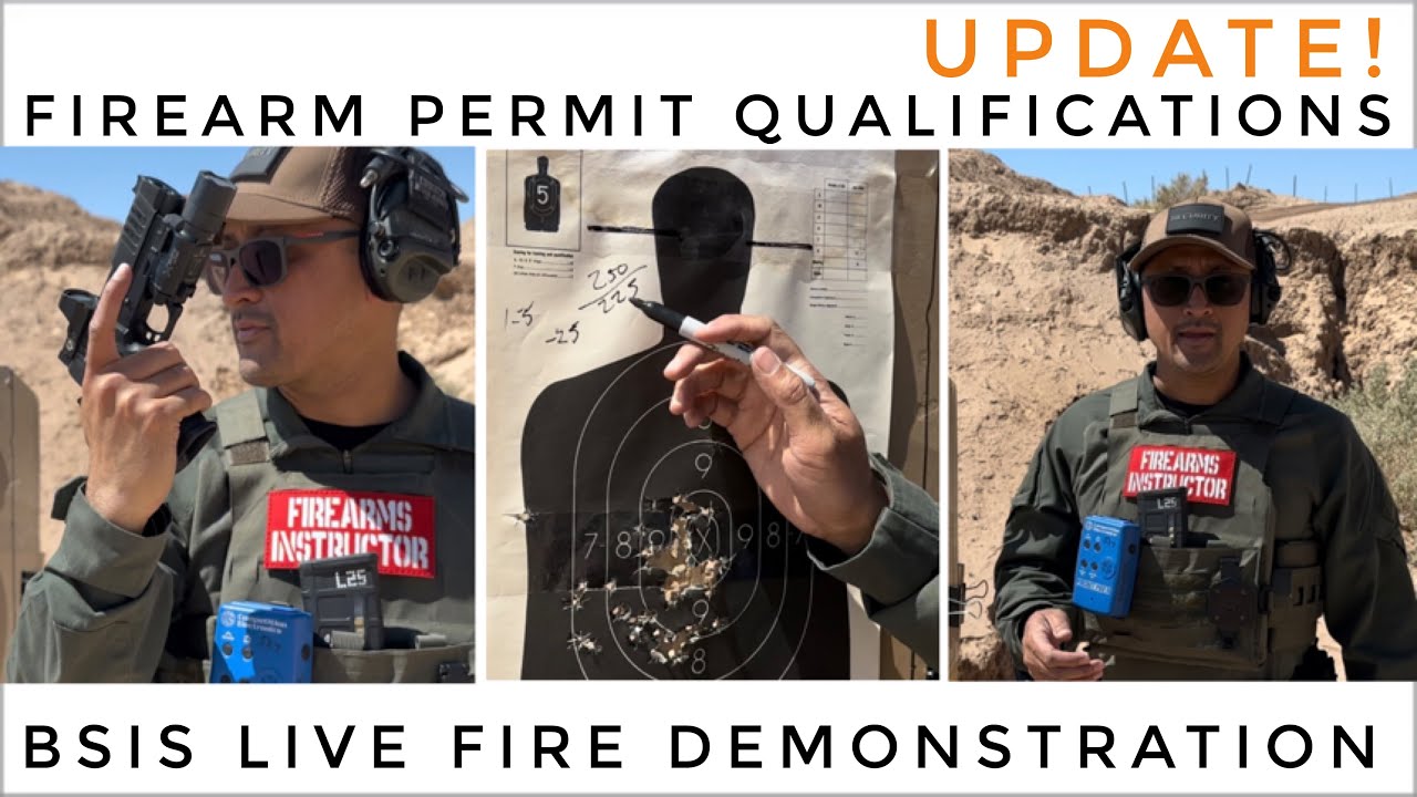 NEW! UPDATED BSIS Firearm Permit Course of Fire - Live Demo! #bsis