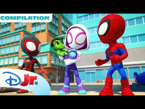 Hulk's Best Moments! 💚 | Marvel's Spidey and his Amazing Friends | @disneyjr