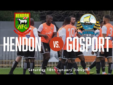 Hendon 2 v Gosport Borough 1 HIGHLIGHTS 18 Jan 2020