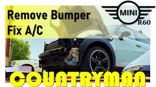 Front Bumper Removal tutorial and Air con Condenser Replacement - Mini Countryman R60
