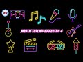 GREEN SCREEN NEON ICONS EFFECTS 4