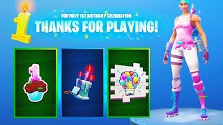 The FREE Birthday Items UNLOCKED! - NEW Birthday Challenges Completed (Fortnite Birthday Challenges)