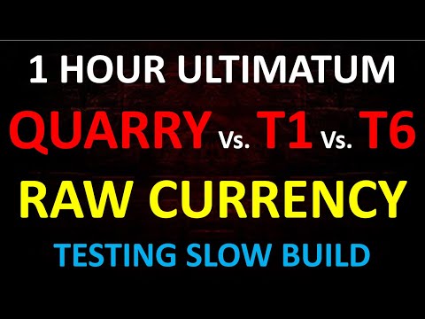 1 Hour Farming Quarry T1 T6 Maps | Farm Ultimatum vs Full Map with SLOW BUILD | PoE 3.14