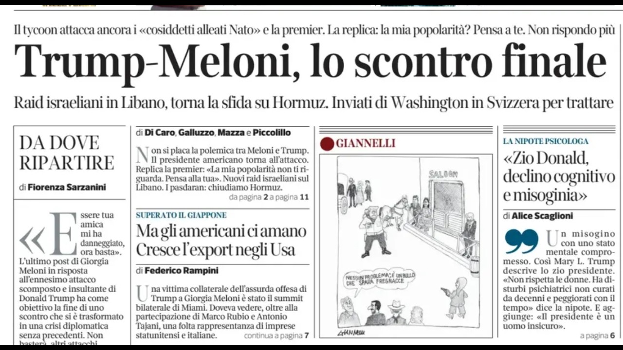 RASSEGNA STAMPA 21 GIUGNO 2026. QUOTIDIANI NAZIONALI ITALIANI  PRIME PAGINE DEI GIORNALI DI OGGI.
