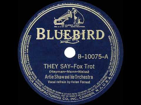 1939 HITS ARCHIVE: They Say - Artie Shaw (Helen Forrest, vocal)