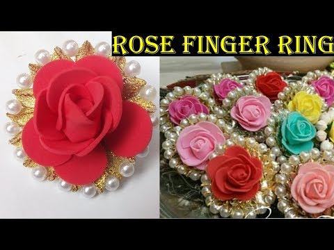 Gota Rose Finger Ring | How to make Gota Finger Ring Jewellery - AH Tube
