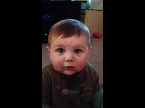 Reed talking/smiling saying Happy Birthday to Roslyn