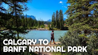 Driving from CALGARY to BANFF NATIONAL PARK | Johnston Canyon Hike | Cross Canada Van Life Road Trip