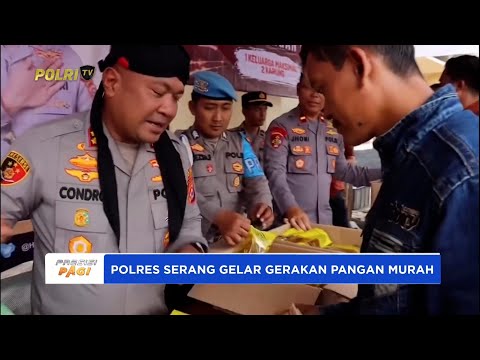 POLRES SERANG SALURKAN PULUHAN TON BERAS DAN MINYAK DUKUNG GERAKAN PANGAN MURAH