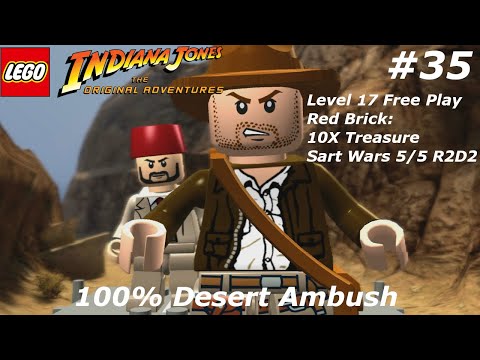 Lego Indiana Jones 100% Walkthrough Part 35 No Commentary 100% Desert Ambush