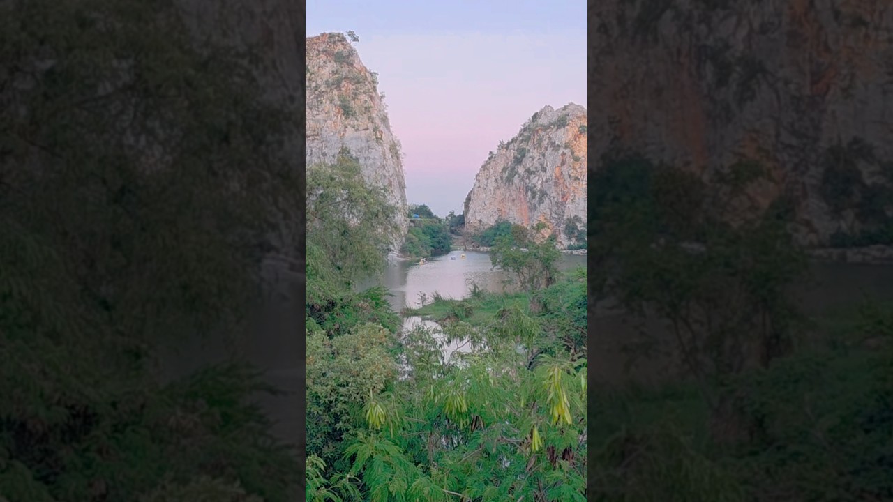 🏞️ ภูเขาหินปูน + บึงน้ำกลางหุบเขา #shots