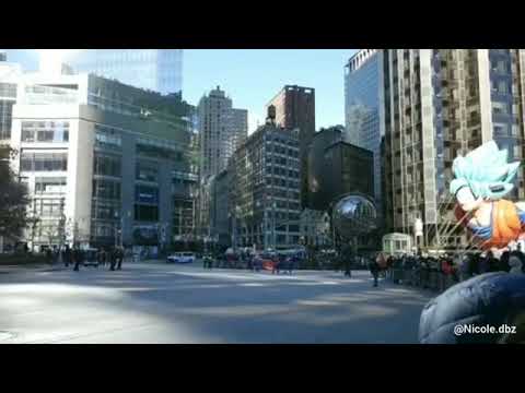 Goku balloon on Macy's Parade - with Ultra instinct theme