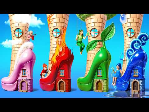 Four elements: Secret room makeover! Quadruples build a bunk bed!