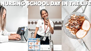 DAY IN THE LIFE: nursing school last clinical, presentation, meals, + more!!