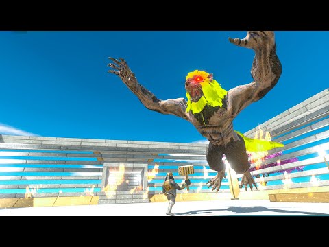 WEREWOLF vs MUTANT PRIMATES in LAVA ARENA BATTLE - Animal Revolt Battle Simulator