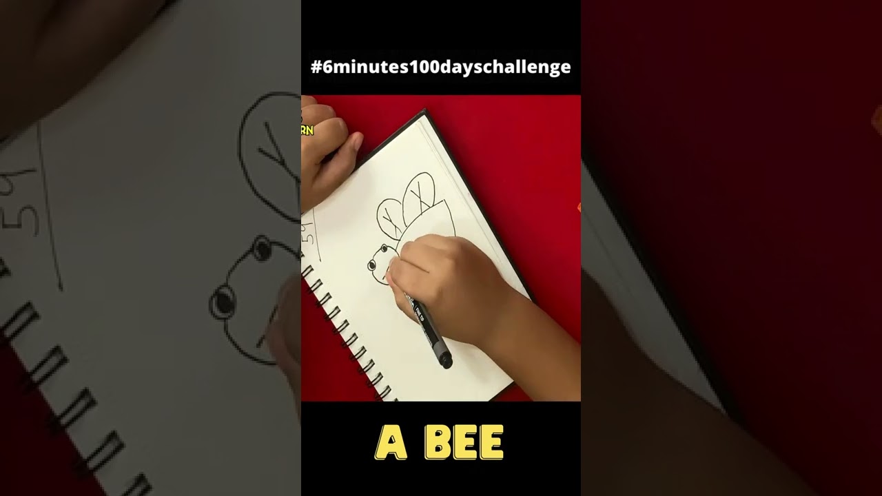 How to draw bee #shorts