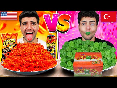 ÜLKELERİN EN ACI ve EN EKŞİ Yiyeceklerini Yeme YARIŞMASI !