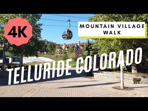 [4K] Walking Telluride mountain village, Colorado (asmr relaxation walk)