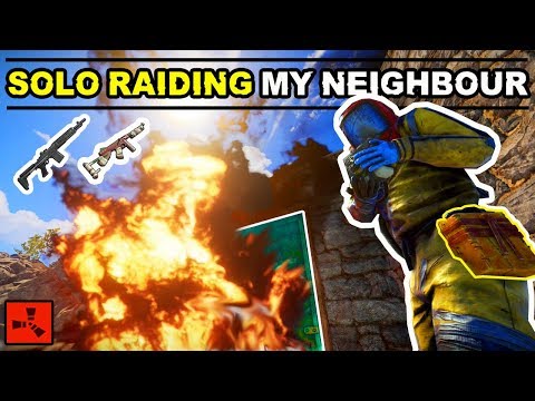 SOLO RAID On MY Cave's Neighbour Using All MY BOOM BOOMS! - RUST SOLO (3/3)