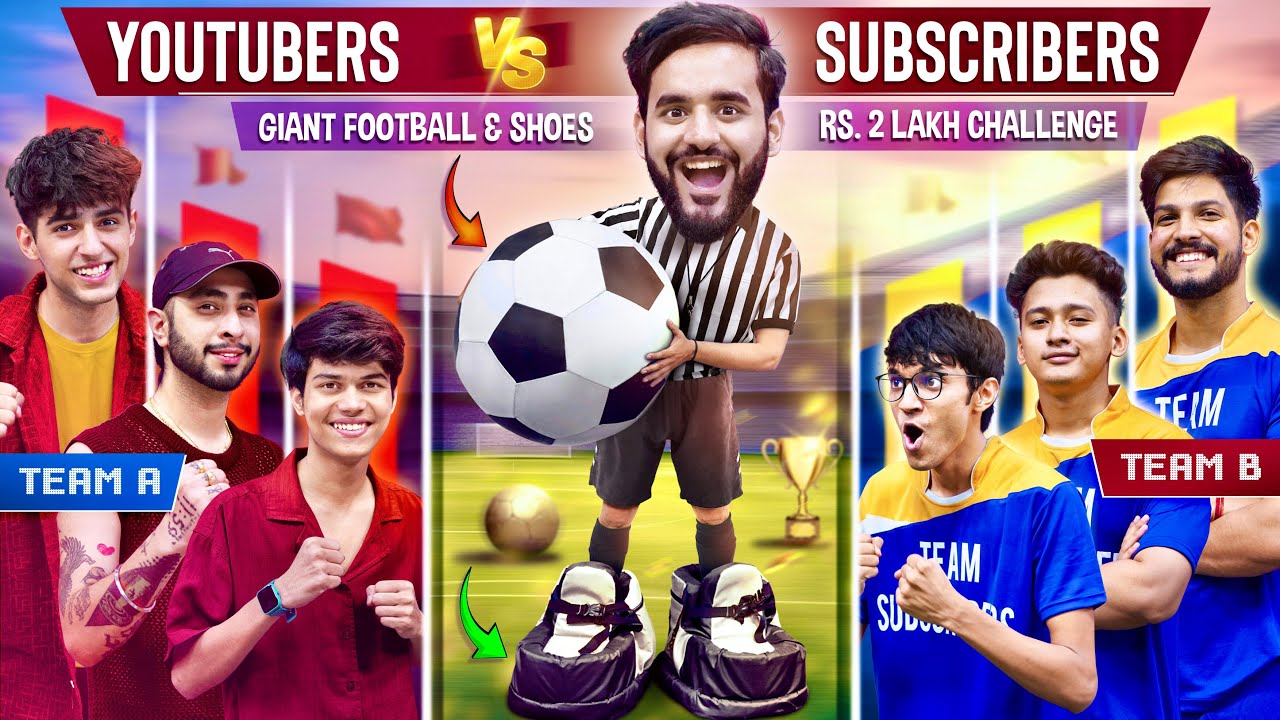 I organised Rs2,00,000 YouTubers VS Subscribers Giant Football Match 😍