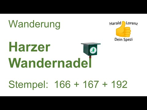 Harzer Wandernadel: Stempel 166, 167 und 192