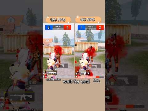 60 fps vs 120 fps compare in pubg mobile #shorts #pubg