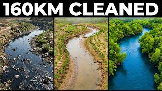 India's Monk Cleaned 160km of River With 3,000 Volunteers — The Before/After Doesn't Look Real