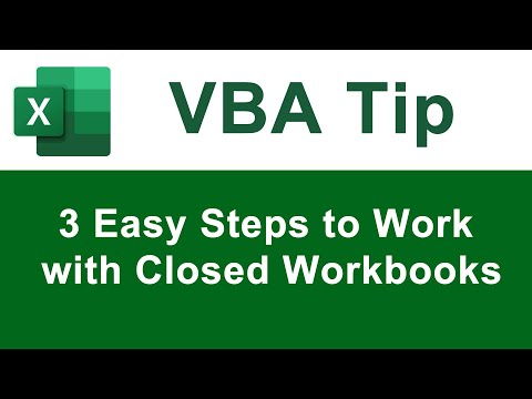 3 Simple Steps to Work with Closed Workbooks in VBA/Macros for Excel