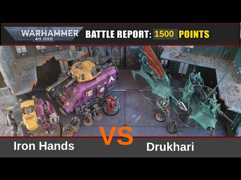 Warhammer 40k Battle Report: Iron Hands vs. Drukhari 1500 Punkte 9. Edi deutsch