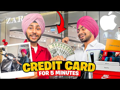 AMAN NU 5 MINUTE LAI CREDIT CARD DETA😱 SHOPPING KRKE NANG KRTA MENU😭 NUKSAN KRTA HARSH DA🤣