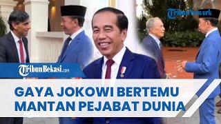 Gaya Jokowi Bicara Akrab dengan Para Mantan Pejabat Dunia di Sela Acara Bloomberg New Economy
